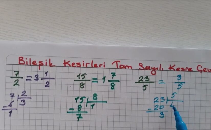 7/5 Kesrini Tam Sayılı Kesre Çevirme [Püf Noktaları]